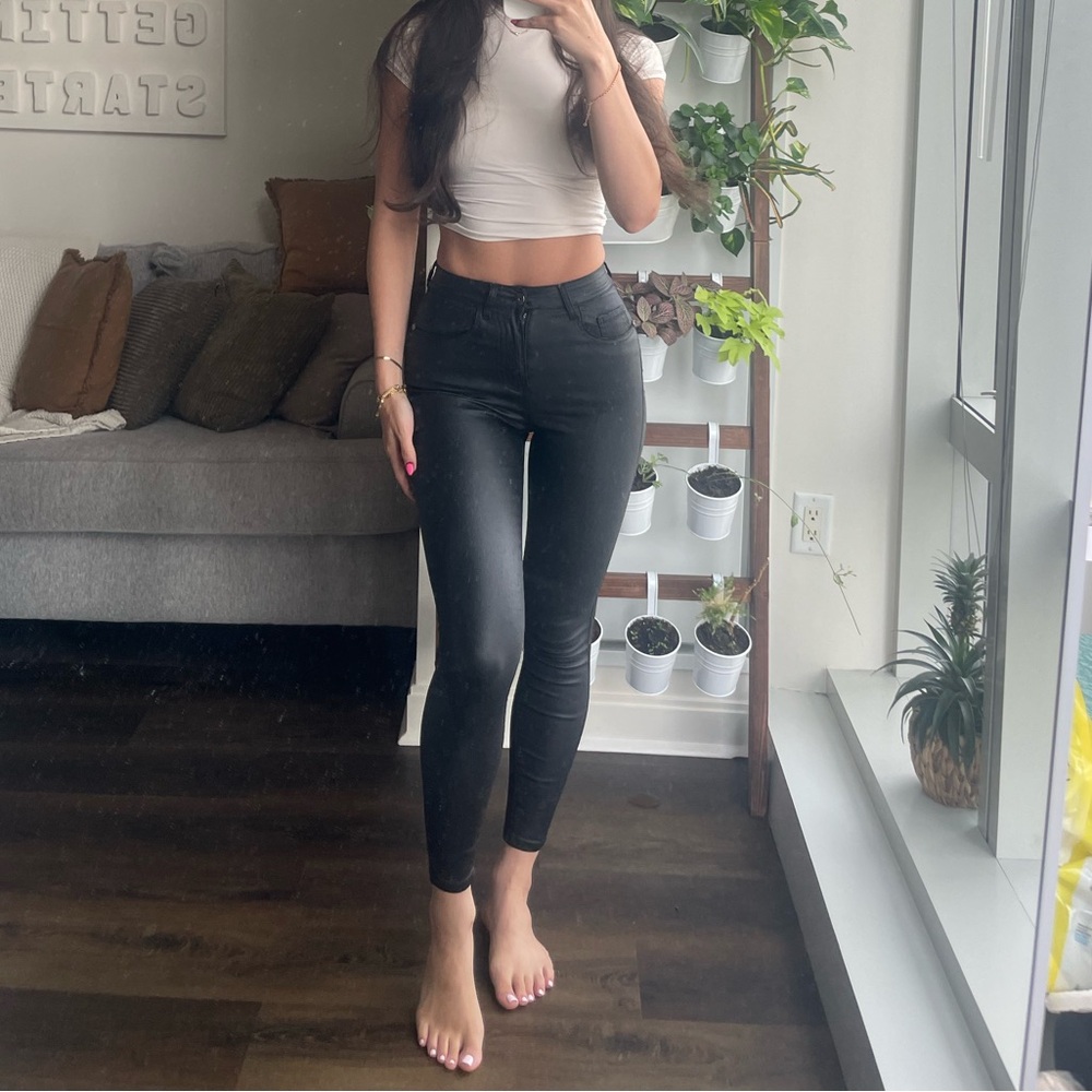 Black pleather Pants